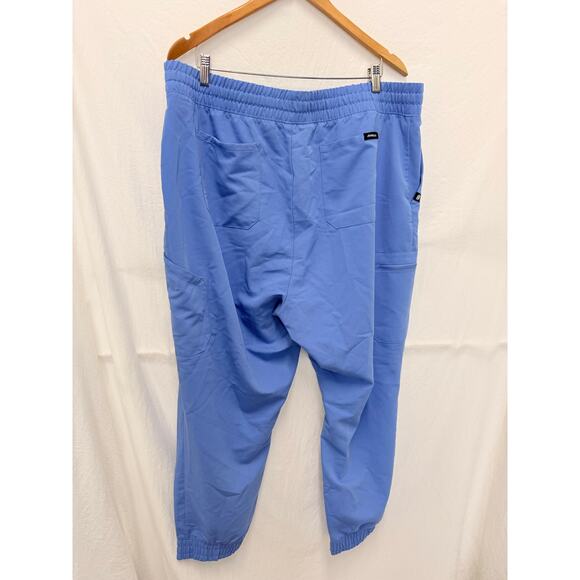 Jaanuu Bundle 2pcs Neo Everyday Cargo Scrub Joggersv Ceil Blue 2X - Picture 4 of 5
